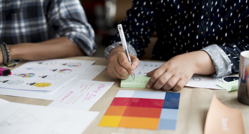 Hand Writing on Sticky Note Memo